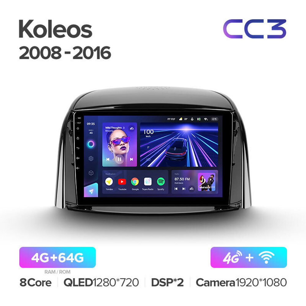 Teyes CC3 9" для Renault Koleos 2008-2016