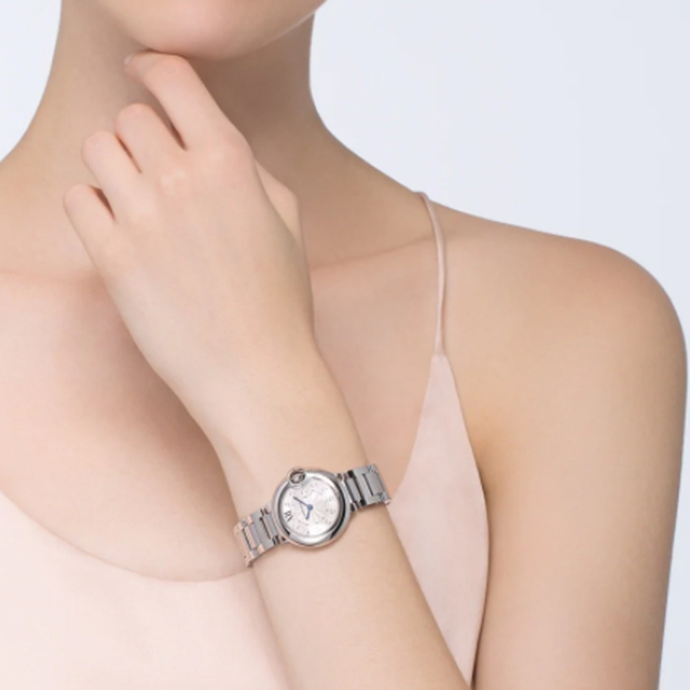 CARTIER Blue Balloon Collection Quartz Movement 30m Water Resistance Women"s Watch Watch 28mm 28 Silver Dial