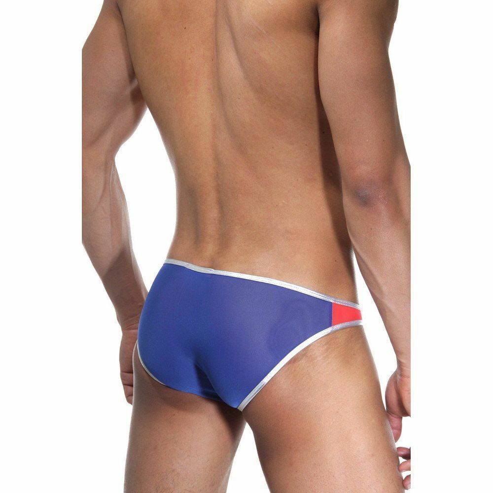 Мужские трусы слипы красно-синие Cosmos Colors L20RBS