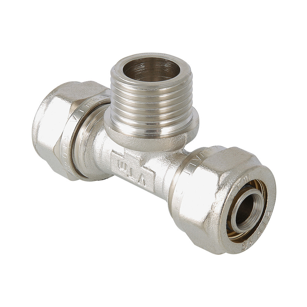 Тройник Valtec с н.р. 20*1/2 (обжим)  3533