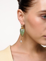 Серьги "Snake heart" Gold