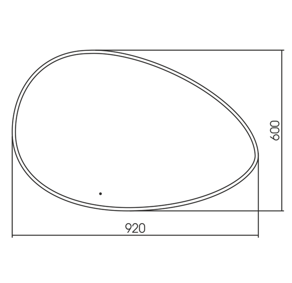 Зеркало AZARIO OMEGA 920*600 c подсветкой и диммером, бесконтактный сенсор (LED-00002556)