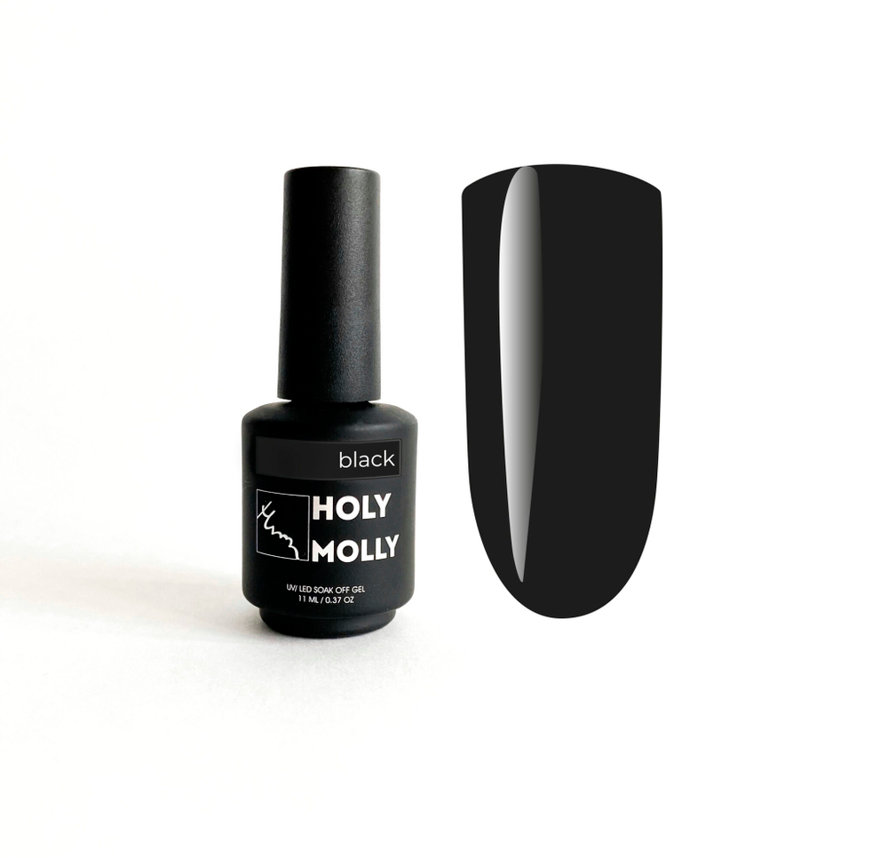 Holy Molly Гель-лак BLACK (черный ), 11мл