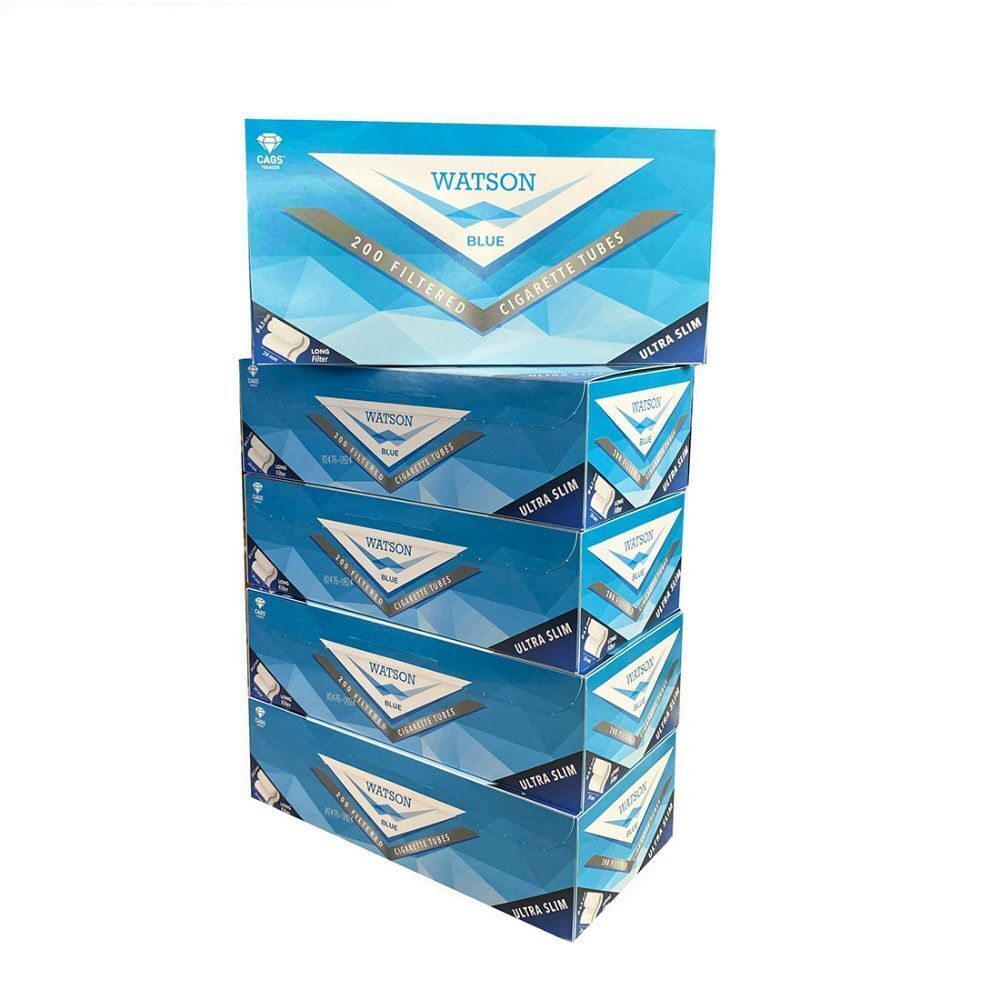 Гильзы для сигарет "Watson" Ultra Slim Blue Extra long 24мм 5х200шт
