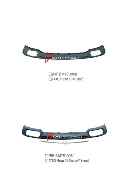 Диффузор заднего бампера для BMW 7 серии F01 F02 2008-2012 БМВ