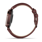 Смарт часы Garmin Lily 2 Classic темно-бронзовые с шелковичным кожаным ремешком