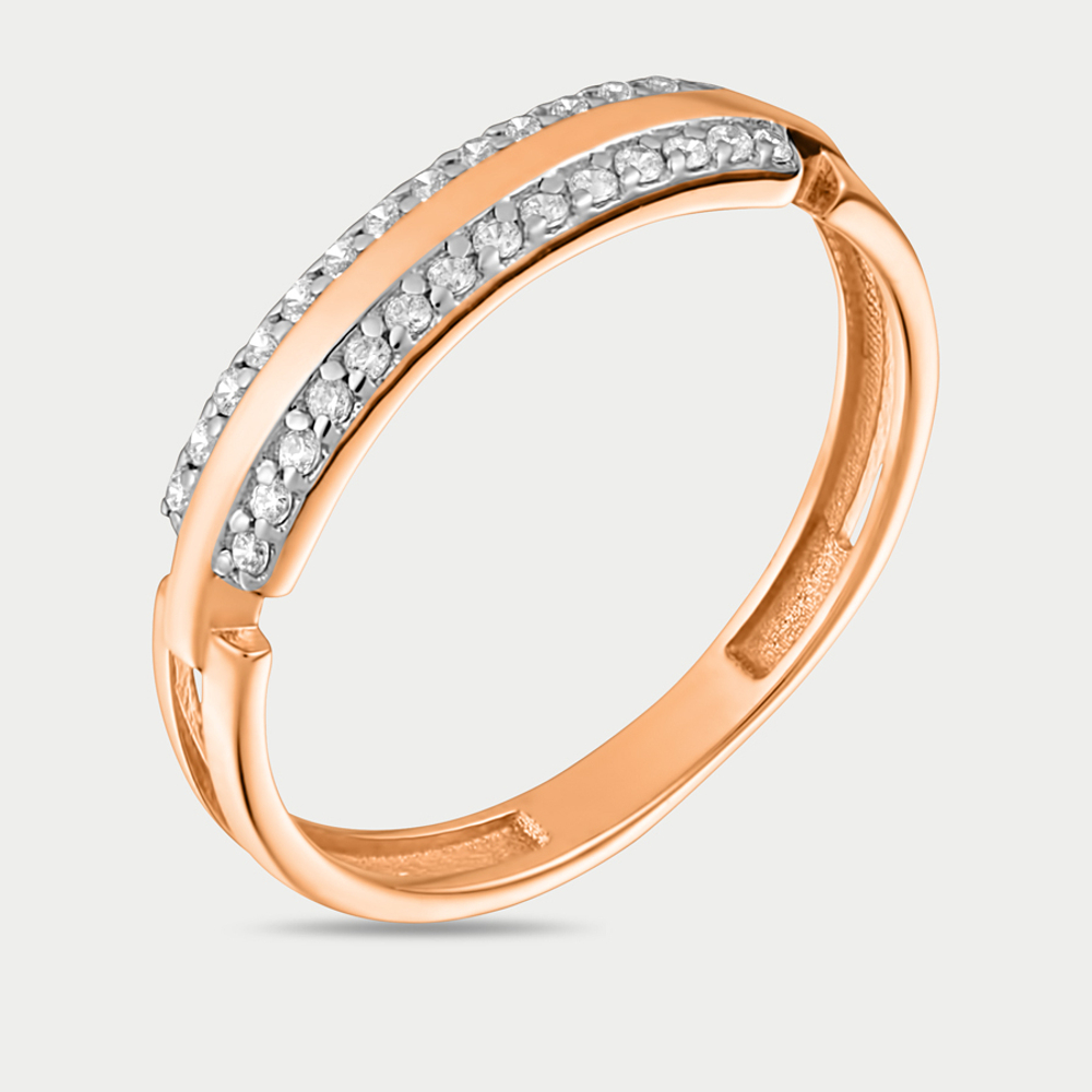 Кольцо для женщин из розового золота 585 пробы с фианитами (арт. 70235600)