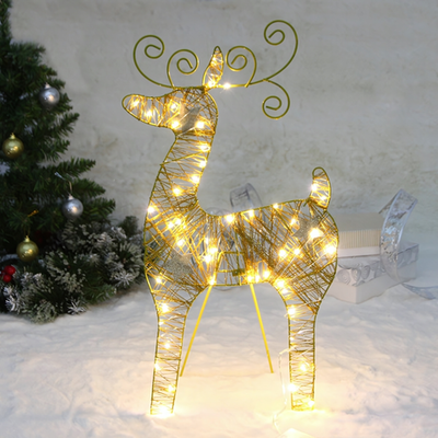 Сувенир с подсветкой "Стук копытц" 47 см, теплый белый (Серпантин)