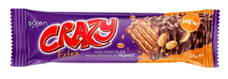 Вафли Crazy Peanut с шоколадно-арахисовой начинкой