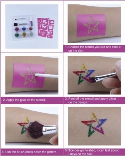 Набор Блеск тату , 6 цветов