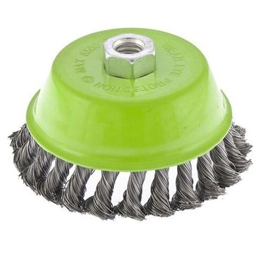 Щетка для УШМ, 125 мм, М14, Чашка, крученая проволока 0,5 мм Сибртех 746277