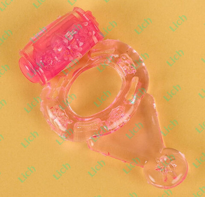 Розовое эрекционное виброкольцо