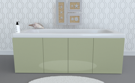 Экран под ванну комбинированный TR-9-009 павана глянец