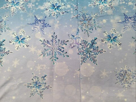 Футер 2х нитка петля Купон Снежинки 80см.