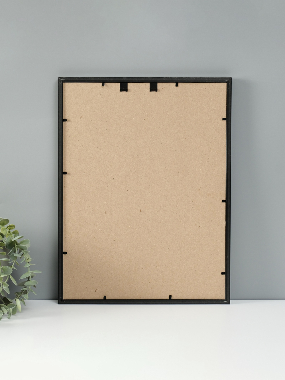 Фоторамка для фото 30×40 см Keep memories «Гамма», пластик, чёрный с серебром, (пластиковый экран)