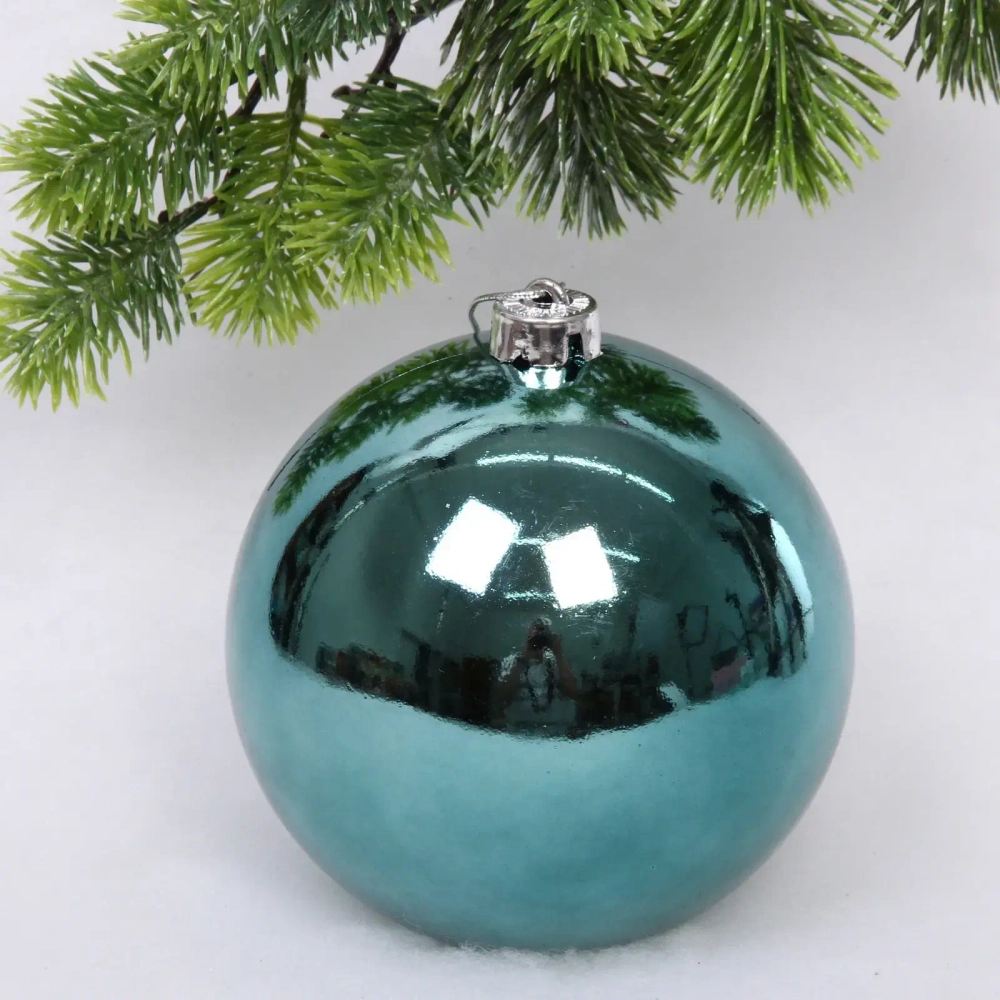 Новогодний шар 15 см «Глянец», темный нефрит