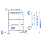 Комбинация: стеллаж и полка - IKEA BILLY/EKET, 80х28х106 см, 35х25х35 см, коричневый, БИЛЛИ/ЭКЕТ ИКЕА