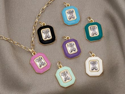 Подвеска-кулон "Винтаж", 18,5мм, эмаль