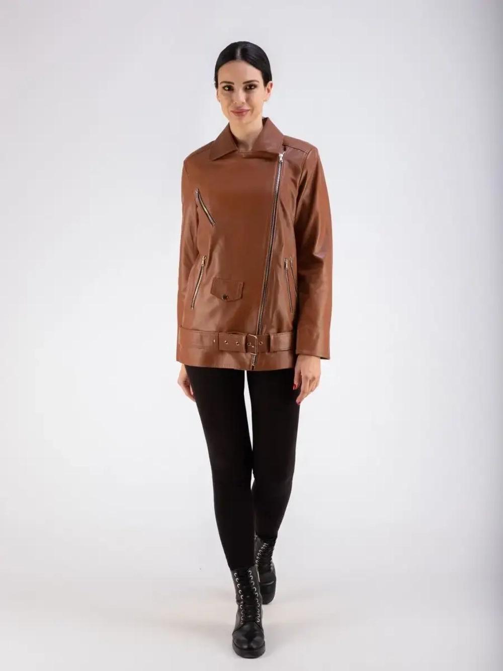 Косуха кожаная куртка женская Турция