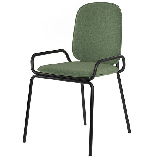 Стул ror, 2 frame, рогожка, черный /зеленый