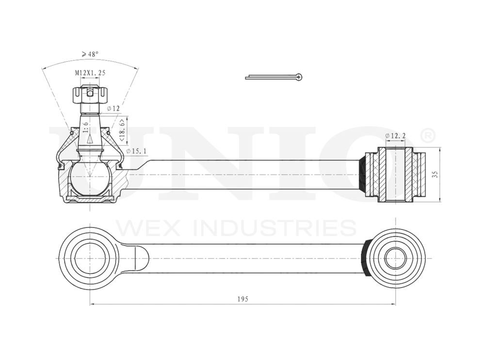 Рычаг подвески поперечный задний UNIO SSP-40148