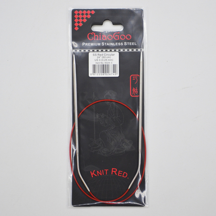 Спицы металлические круговые 60 cм. 3.25 мм knit red от ChiaoGoo
