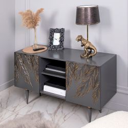 Тумба под ТВ Тропик 117см Классика Серый Голд