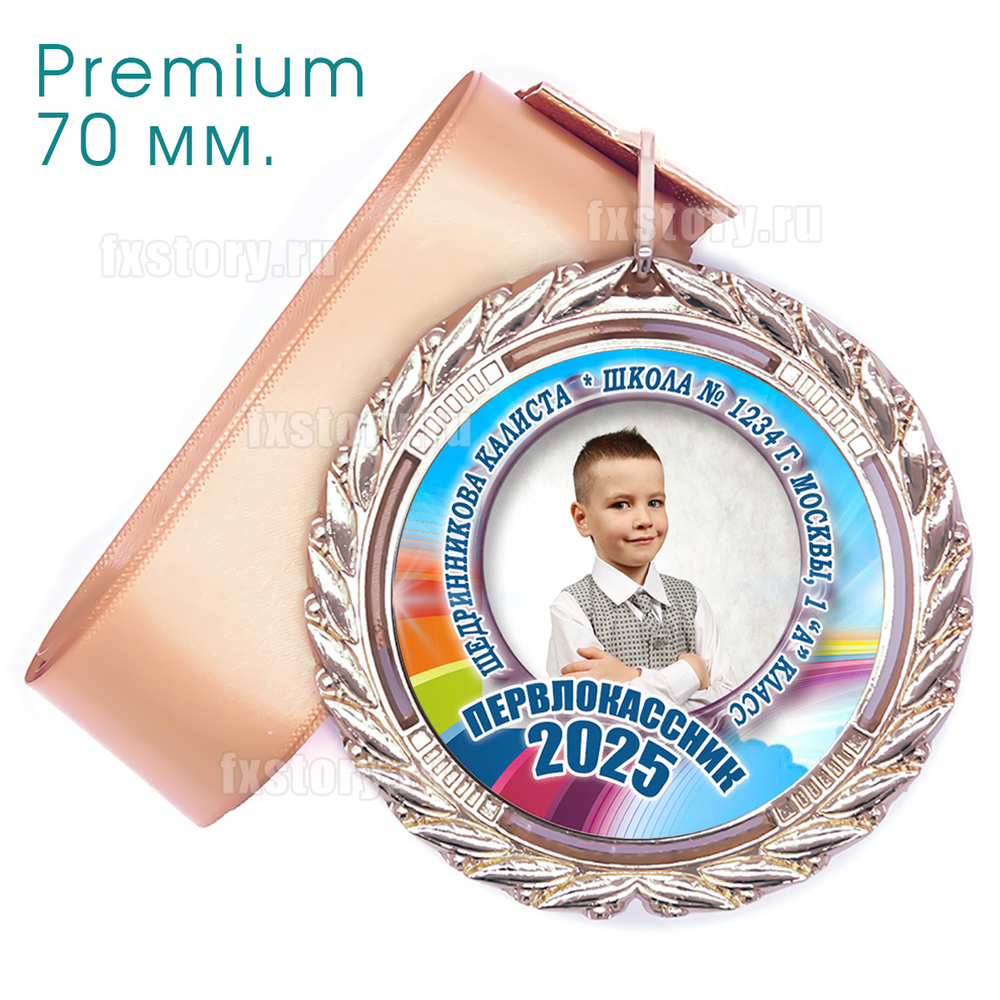 Медаль PREMIUM 70 мм. (F05). С фото.