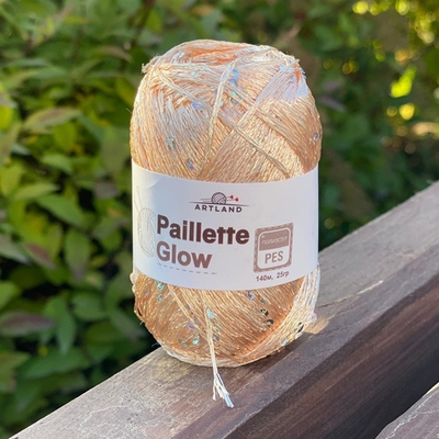 Добавочная нить п/э с пайетками, 25 гр, 140 м, розовый жемчуг