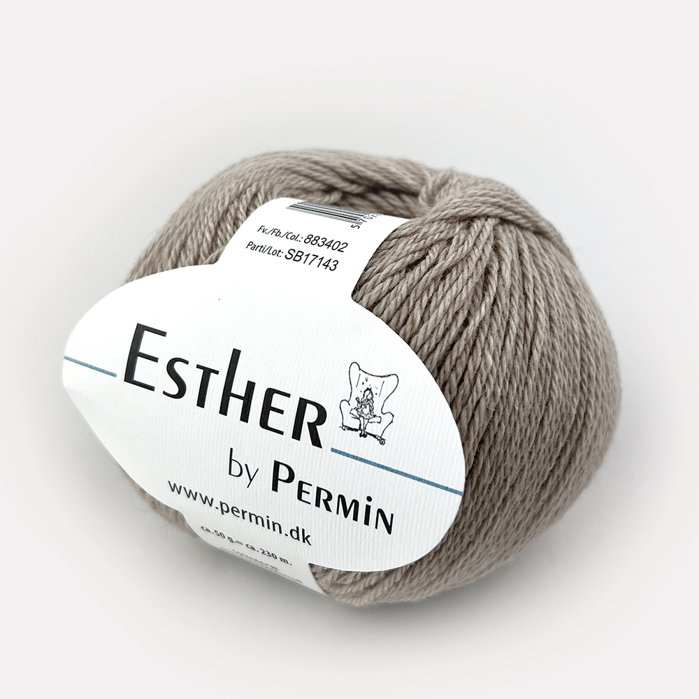 Пряжа для вязания PERMIN Esther 883402, 55% шерсть, 45% хлопок, 50 г, 230 м PERMIN (ДАНИЯ)