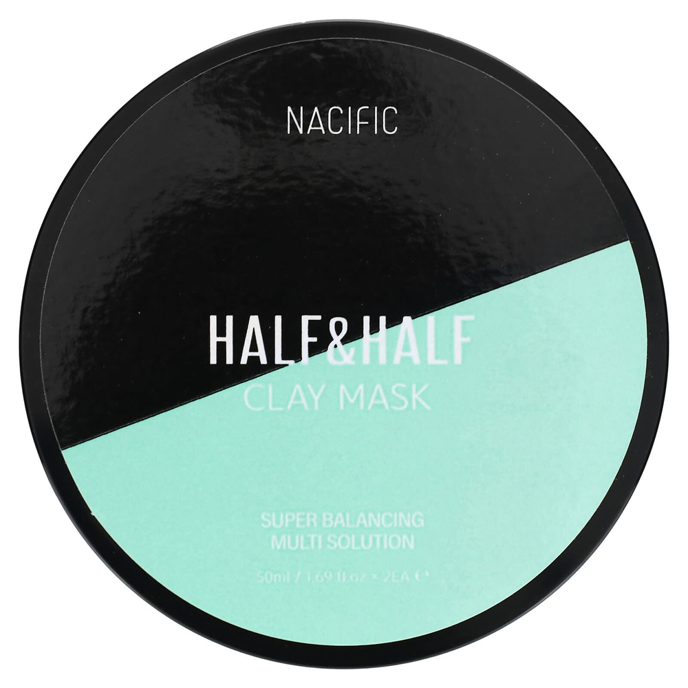 Nacific, Half & Half, косметическая маска из глины, 2 глиняные маски, 50 мл (1,69 жидк. унц.)