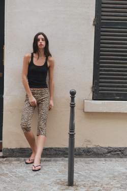 ZARA БРЮКИ КАПРИ, ЛЕОПАРДОВЫЙ