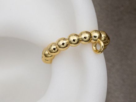 Кафф "Шарики" с петелькой для подвеса