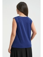 Блузка без рукавов топ трикотажный