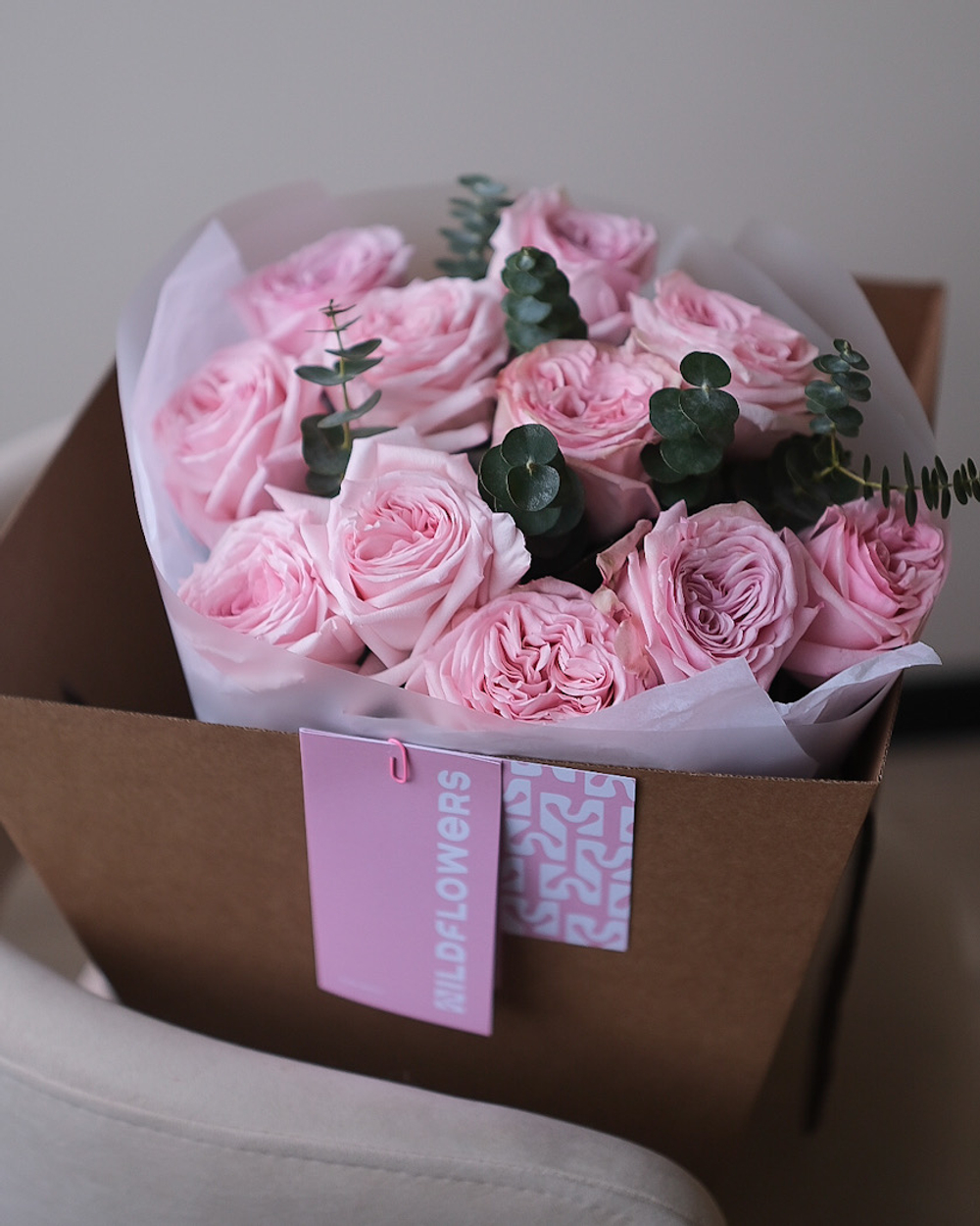 Моно из 11 пионовидных роз Охара