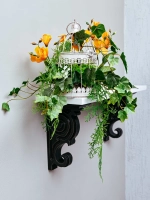 Клетка декоративная интерьерная 25,5*15 см с цветами