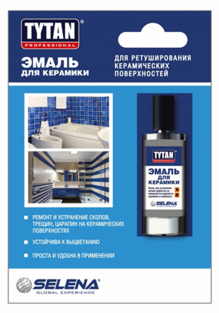 TYTAN PROFESSIONAL эмаль для реставрации керамики, белый 8мл