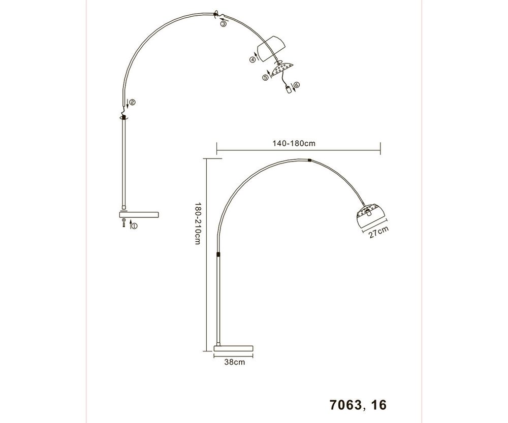 Торшер Альфаси никель d190 h210 E27 1*40W комплект состоит из 3х коробок