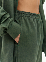 Брюки Микадо в цвете хвои