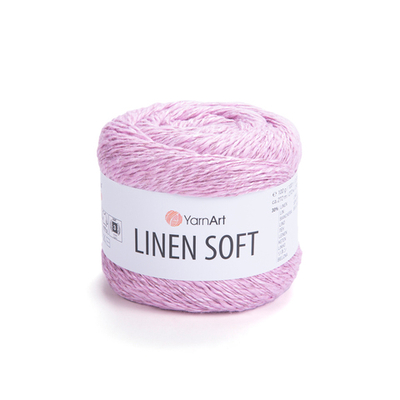 Пряжа YarnArt Linen soft, Розово-сиреневый
