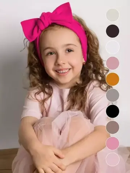 Повязка на голову для девочки солоха розовая