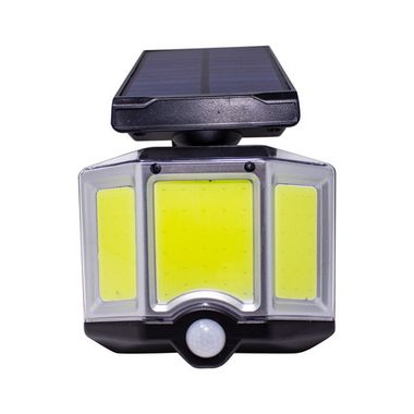 Светильник светодиодный на солнечной батарее с датчиком движения и пультом(COB66,6500К,t заряда 8ч,t раб 7ч,батарея:3.7V,2400mAh,IP65) Forsage F-RK-SWB5080-PIR