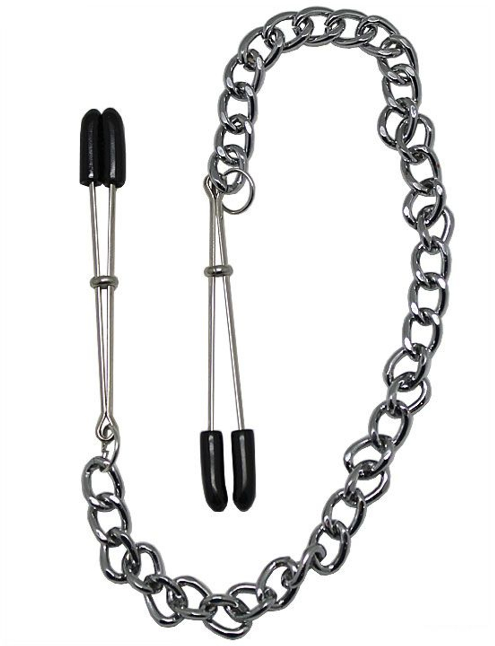 Зажимы для сосков с серебристой цепочкой (Цвет: серебристый)