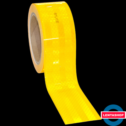 Жёлтая светоотражающая лента 104R для контурной маркировки 50,8 мм х 10 м