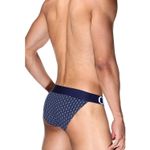 Мужские трусы танга темно-синие с принтом DARKZONE DZN6174