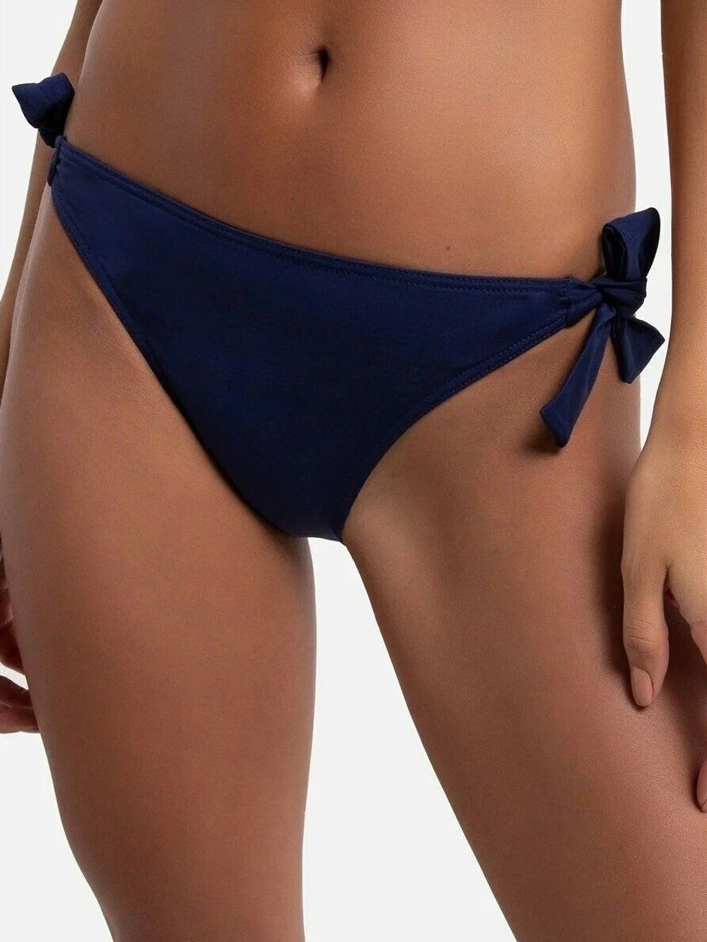 Плавки-бикини с широкими завязками (Размер: XL) (Цвет: темно-синий)
