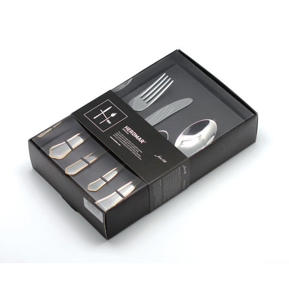 Набор столовых приборов на 6 персон 24 предмета Herdmar Isis-2 с декором