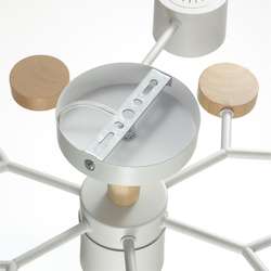 8195/7C COMFI LN26 336 белый, металл/дерево/пластик Потолочный светильник LED GX53 7*9W 220V RONDO
