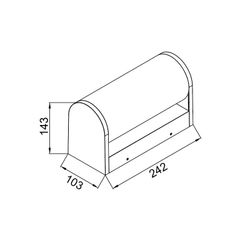 9280 Настенный уличный светильник GANT