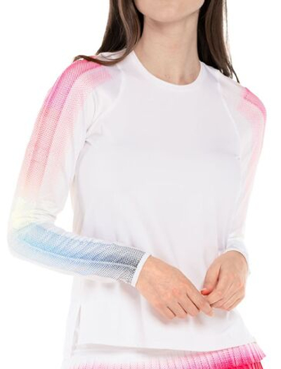 Женская теннисная футболка (dł. Рукава) Lucky in Love Luv Core Shock Wave Long Sleeve - разноцветный